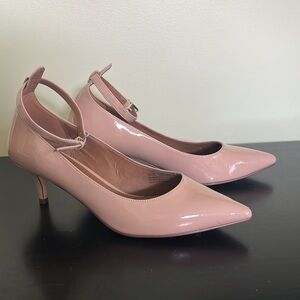 14th & Union patent leather heels with ankle strap